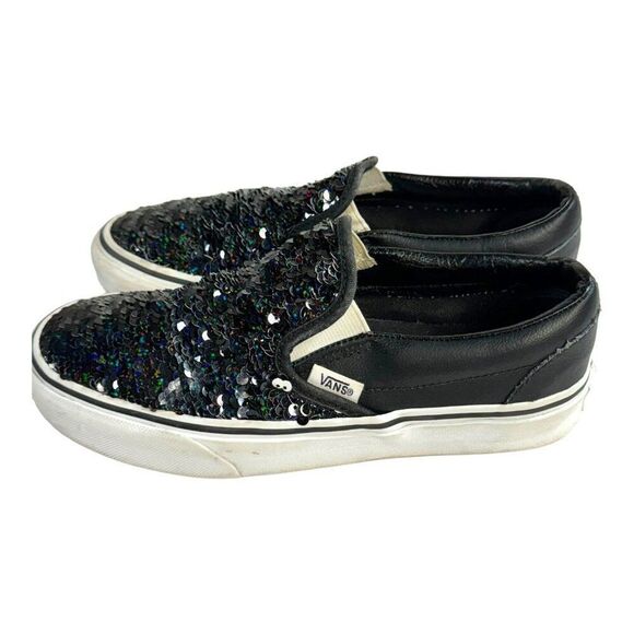 VANS OFF THE WALL 508731 Checkerboard Sequins Slip On Sneaker  Womens 5.5 - Picture 7 of 9
